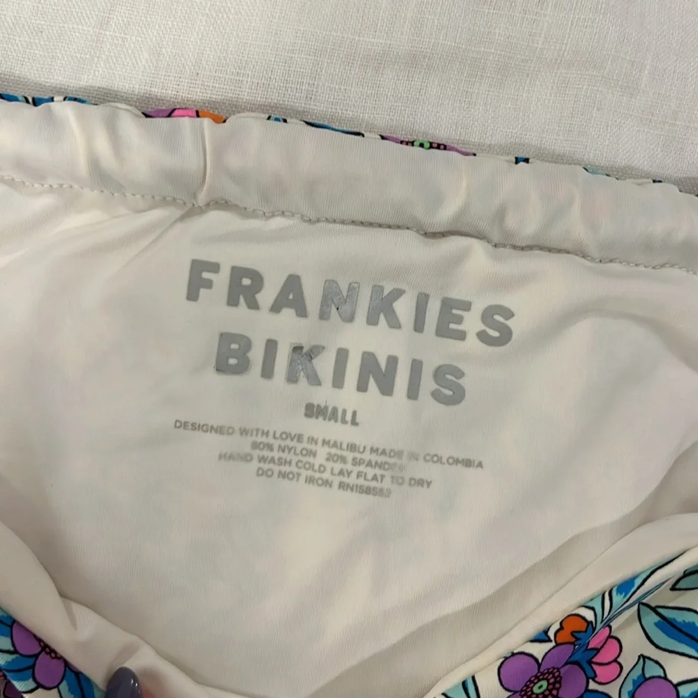 Frankies bikinis floral print super cheeky bikini bottoms